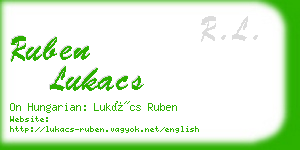 ruben lukacs business card